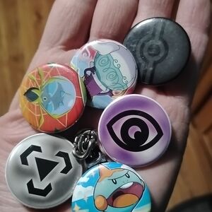Pokemon Colorful Button Pins Set